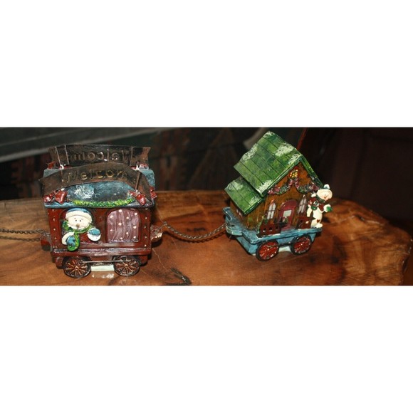 2003 3 Pc. Train Set  #7751 Holiday Collection by Lincolnshire Christmas Decor - Picture 3 of 5